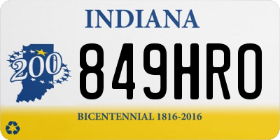 IN license plate 849HRO