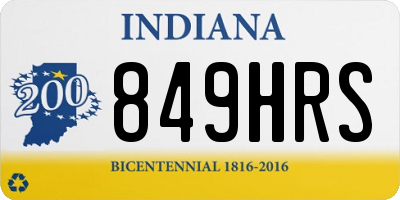 IN license plate 849HRS