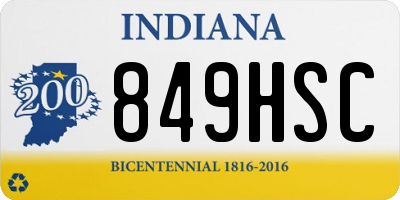IN license plate 849HSC