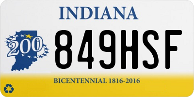 IN license plate 849HSF