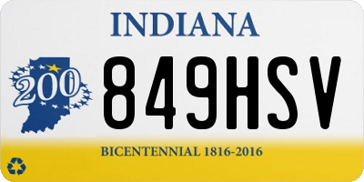IN license plate 849HSV