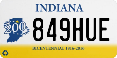 IN license plate 849HUE