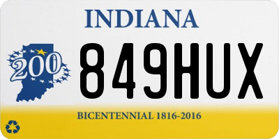 IN license plate 849HUX