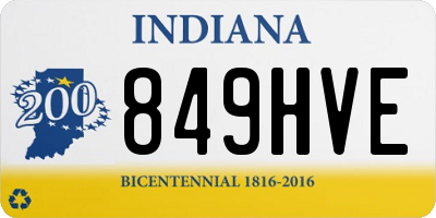 IN license plate 849HVE