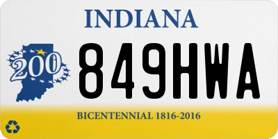 IN license plate 849HWA