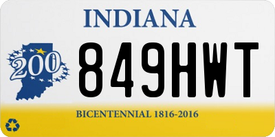 IN license plate 849HWT
