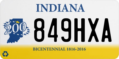 IN license plate 849HXA
