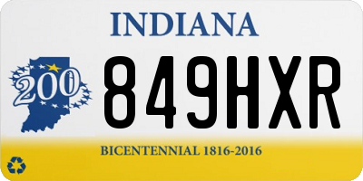 IN license plate 849HXR