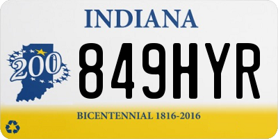 IN license plate 849HYR