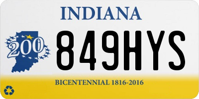 IN license plate 849HYS