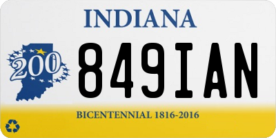 IN license plate 849IAN