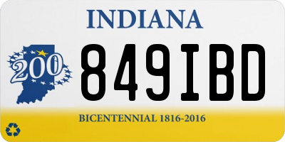 IN license plate 849IBD