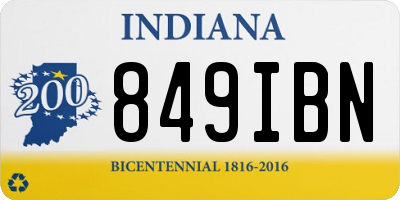 IN license plate 849IBN