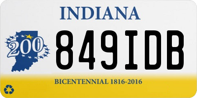 IN license plate 849IDB
