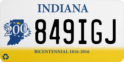 IN license plate 849IGJ