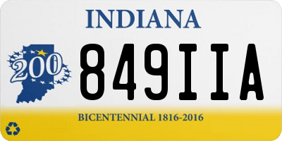 IN license plate 849IIA