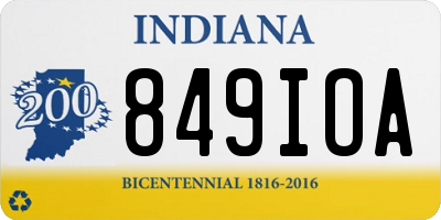 IN license plate 849IOA