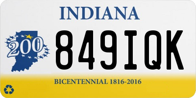 IN license plate 849IQK