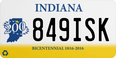IN license plate 849ISK