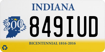 IN license plate 849IUD