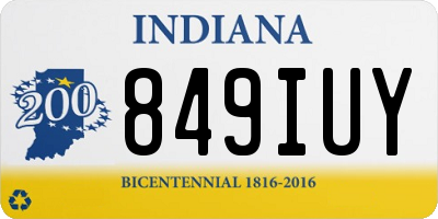IN license plate 849IUY