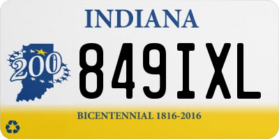 IN license plate 849IXL