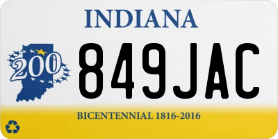 IN license plate 849JAC