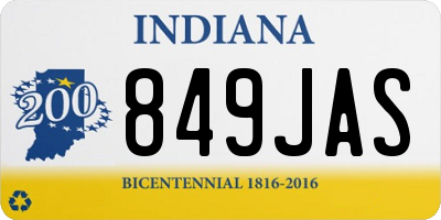 IN license plate 849JAS