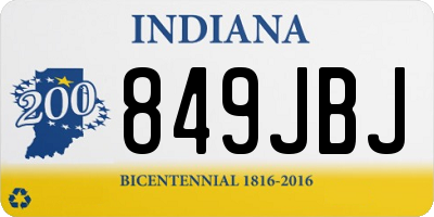 IN license plate 849JBJ