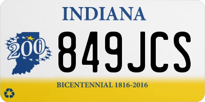 IN license plate 849JCS