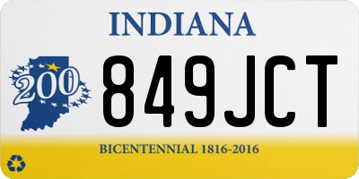 IN license plate 849JCT