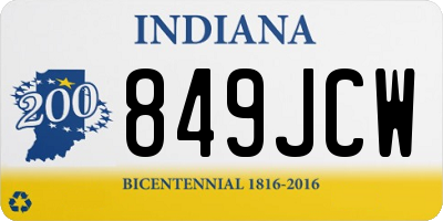 IN license plate 849JCW