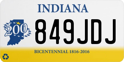 IN license plate 849JDJ