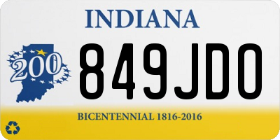 IN license plate 849JDO