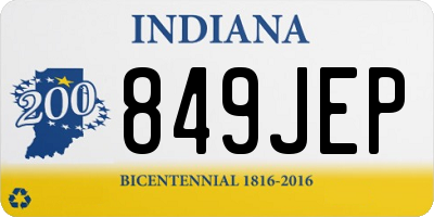 IN license plate 849JEP