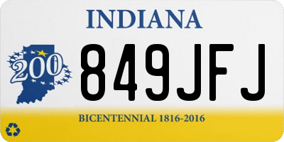 IN license plate 849JFJ