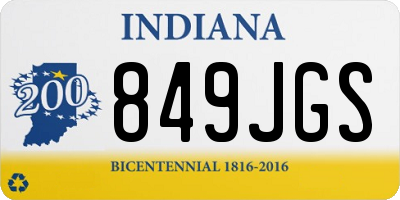 IN license plate 849JGS