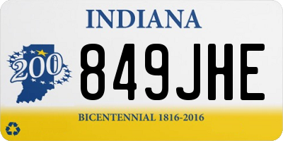 IN license plate 849JHE