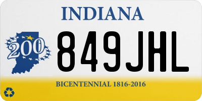 IN license plate 849JHL