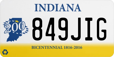 IN license plate 849JIG