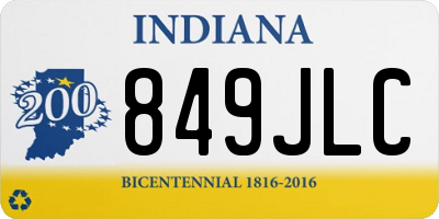 IN license plate 849JLC