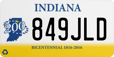 IN license plate 849JLD