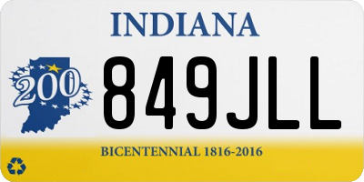 IN license plate 849JLL