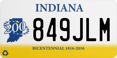 IN license plate 849JLM
