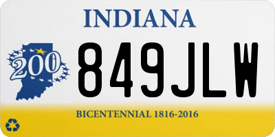 IN license plate 849JLW