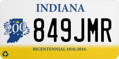 IN license plate 849JMR