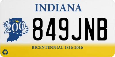 IN license plate 849JNB