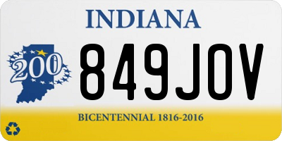IN license plate 849JOV