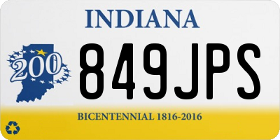 IN license plate 849JPS
