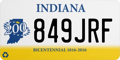 IN license plate 849JRF